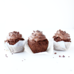 Fluffy vegan chocolate cupcakes with dairy free chocolate mousse frosting cacao nibs