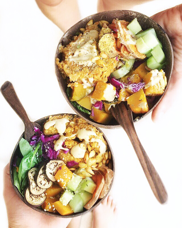 healthy vegan buddha bowls, plantbased nourish bowl lunch ideas.