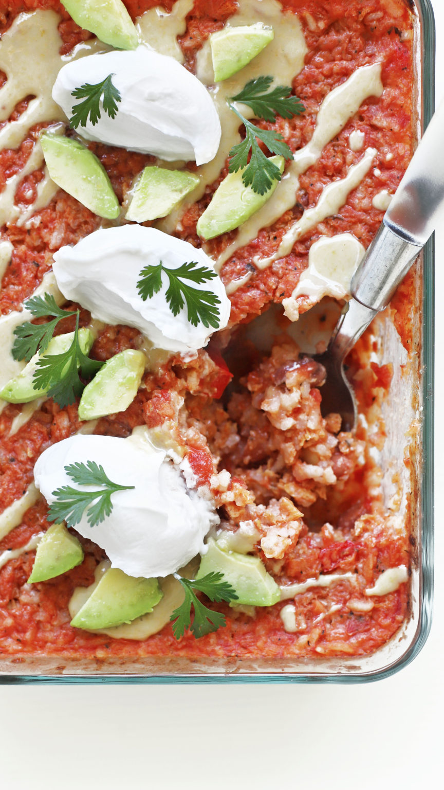 One Pot Baked Mexican Rice Casserole (Gluten free, Vegan) ⋆ FoodieeGee
